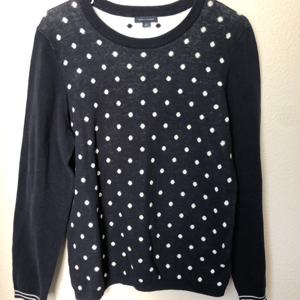 Tommy Hilfiger Crew Neck Polka Dot Sweater